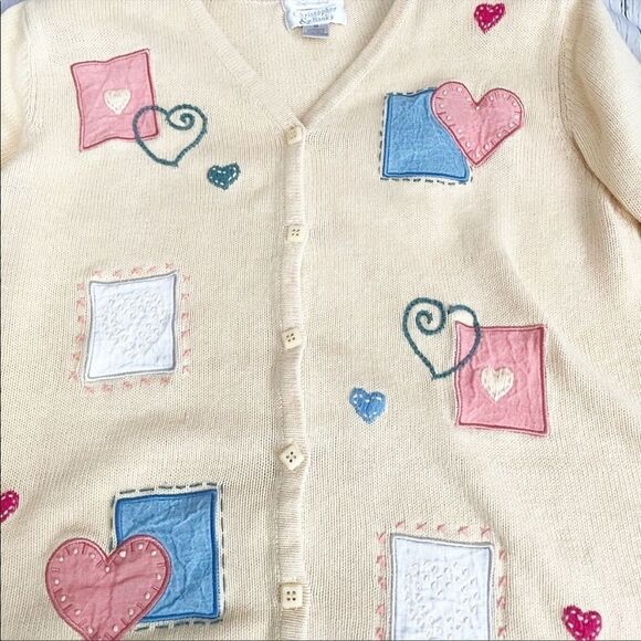 Christopher & Banks Hand Embroidered Cardigan sz M - Picture 7 of 10